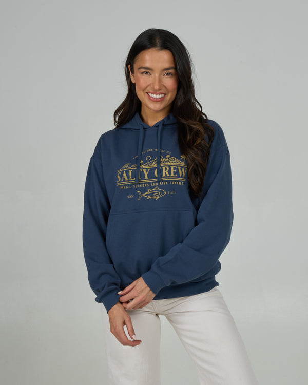 salty crew Land And Sea Hoodie - Midnight Navy