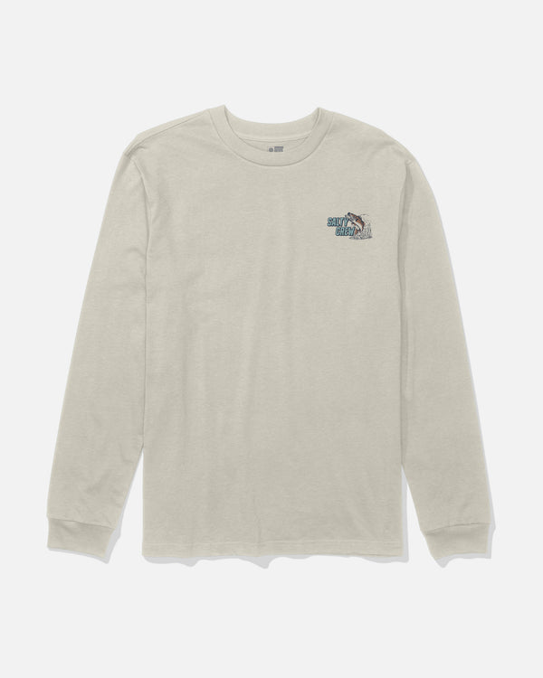 Salty Crew Live Bait Long Sleeve Tee - Bone