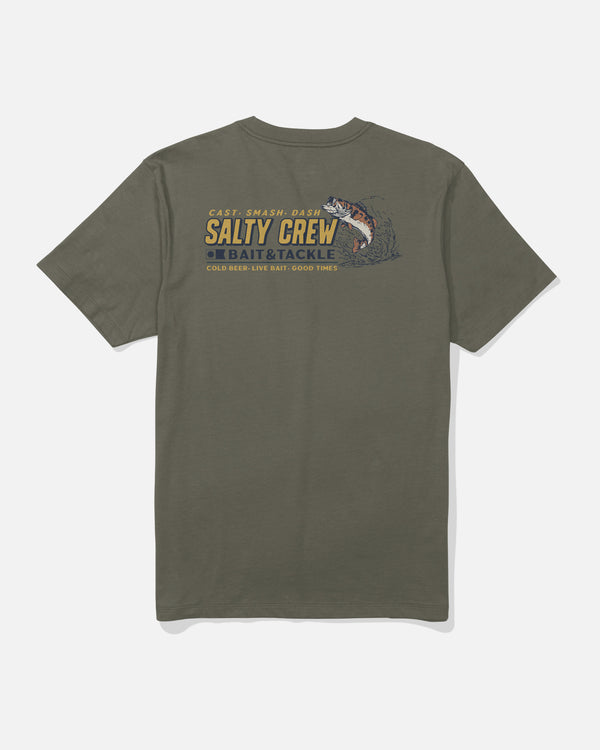 salty crew Live Bait Tee - Dusty Olive