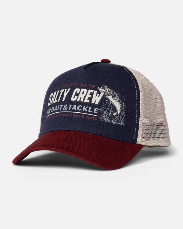 salty crew Live Bait Trucker Hat - Navy