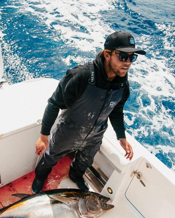 salty crew Long Range Bib - Black