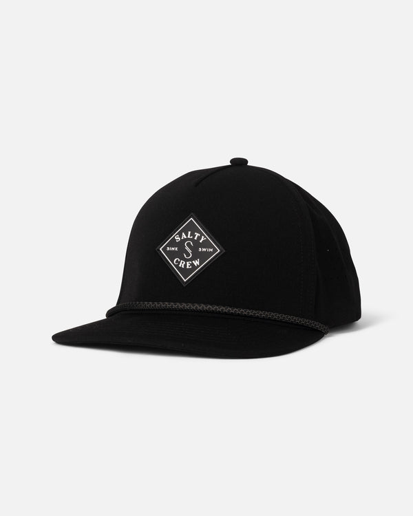 salty crew Long Range Snapback - Black