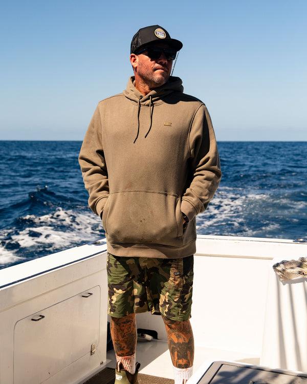 Salty Crew Long Range Tech Fleece Hoodie - Olive