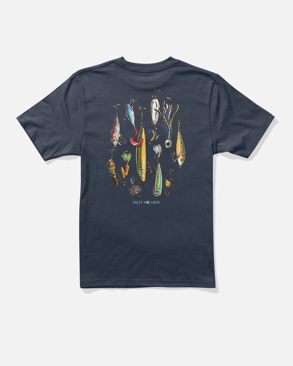 salty crew Lure Gear Boys Tee - Navy