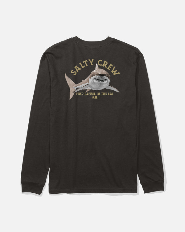 salty crew Lurking Boys Long Sleeve Tee - Black