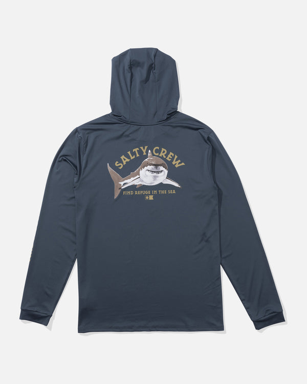 salty crew Lurking Sunshirt Hoodie - Bluefin