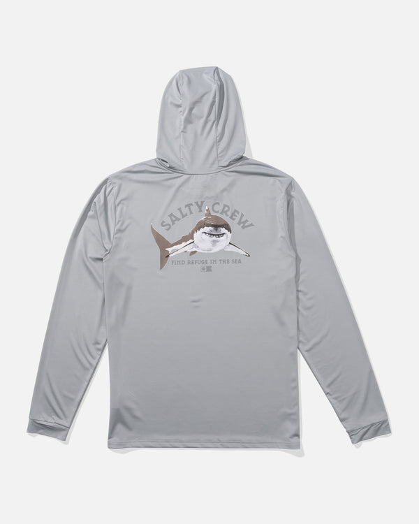 salty crew Lurking Sunshirt Hoodie - Silver