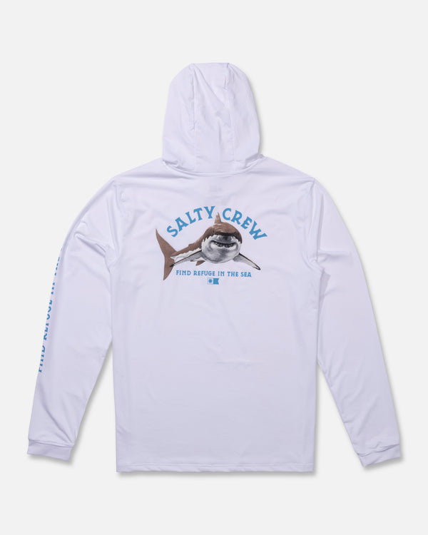 salty crew Lurking Sunshirt Hoodie - White