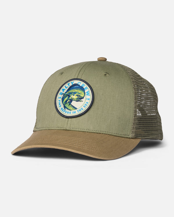 salty crew Mahi Club Trucker Hat - Four Leaf Clover