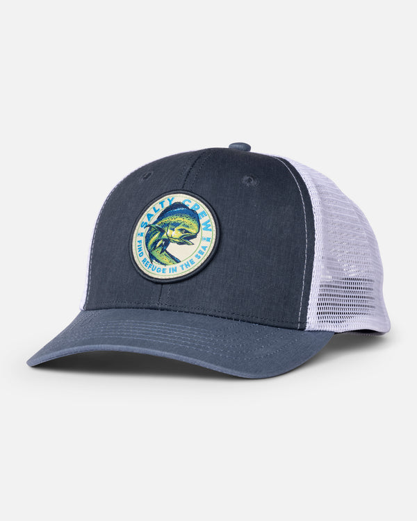 salty crew Mahi Club Trucker Hat - Navy