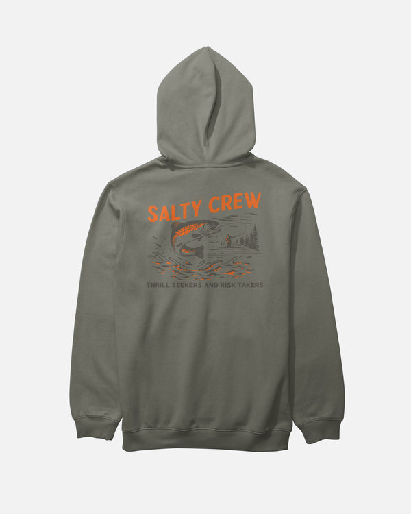 salty crew Nature Vibes Fleece Hoodie - Dusty Olive