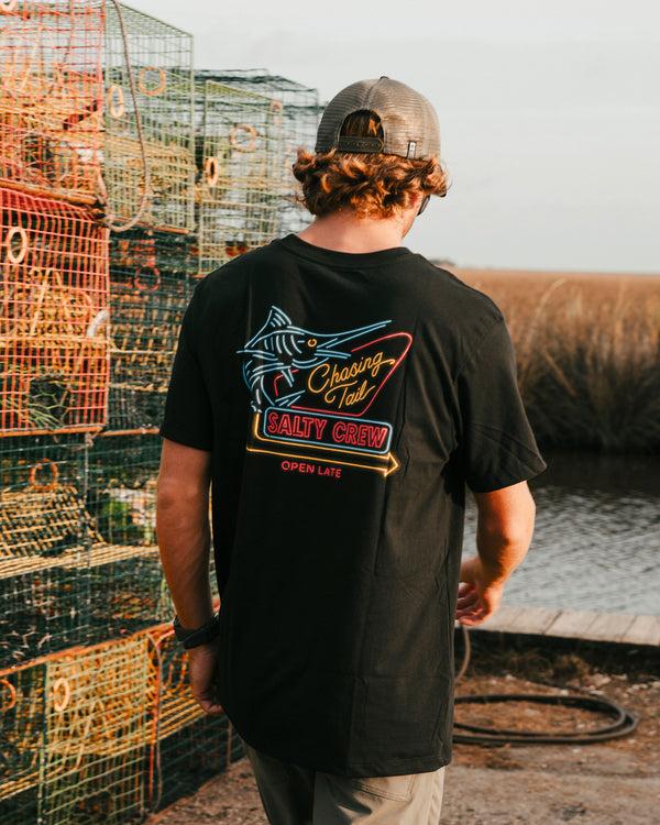Salty Crew Neon Sign Tee - Black