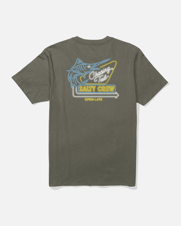 salty crew Neon Sign Tee - Dusty Olive