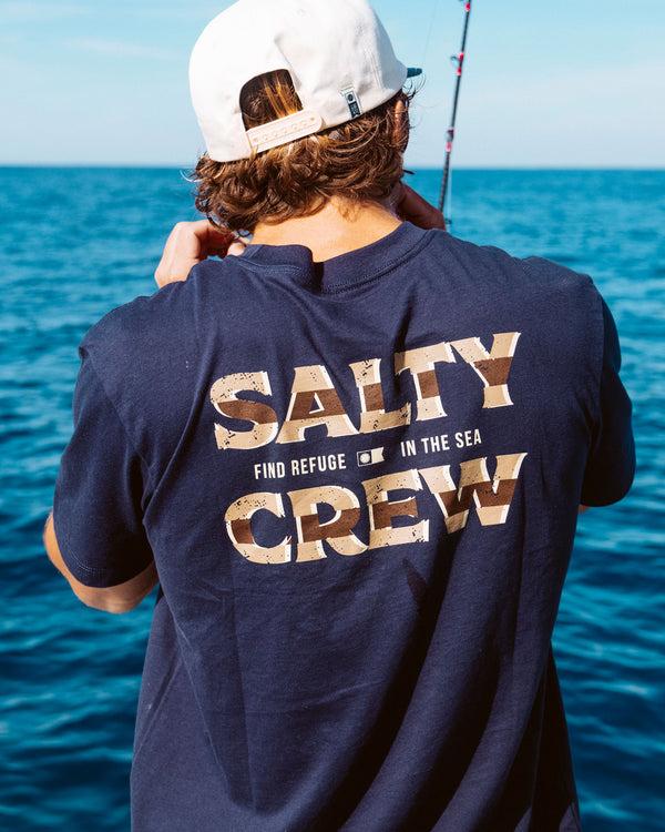 Salty Crew Offset Tee - Navy