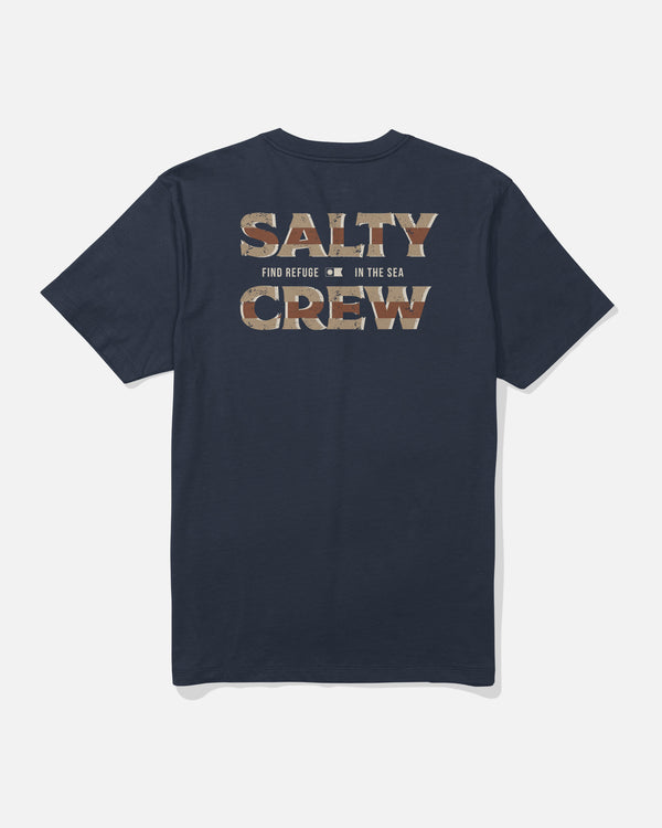 salty crew Offset Tee - Navy