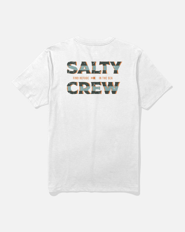 salty crew Offset Tee - White