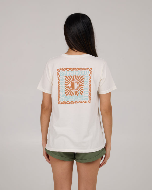 salty crew Optic Sea Boyfriend Tee - Off White