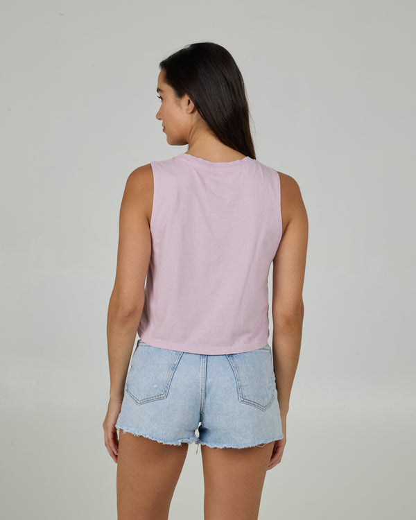 Salty Crew Outside Cropped Tank - Pale Orchid