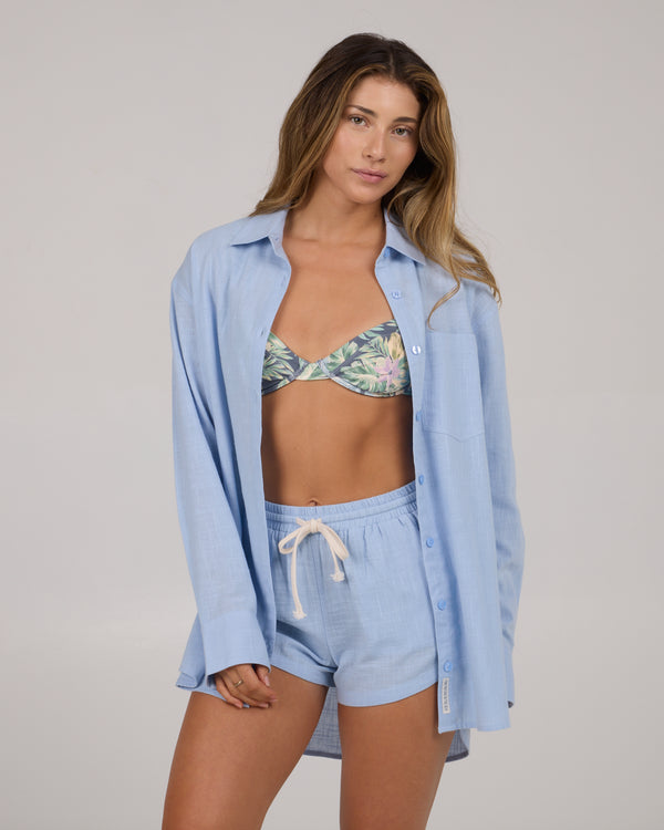 salty crew Palapa Tunic - Violet Blue