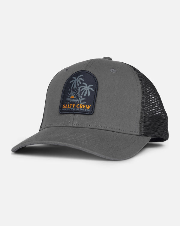 salty crew Palmdale Retro Trucker Hat - Charcoal