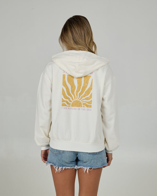 Salty Crew Perfect Set Zip Hoodie - Off White