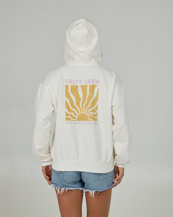 Salty Crew Perfect Set Zip Hoodie - Off White