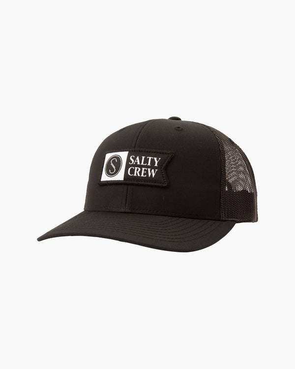salty crew Pinnacle 2 Retro Trucker Hat - Black