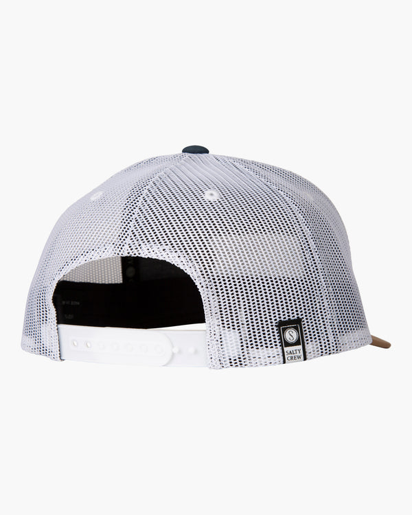 Salty Crew Pinnacle 2 Retro Trucker Hat - Indigo/Tan