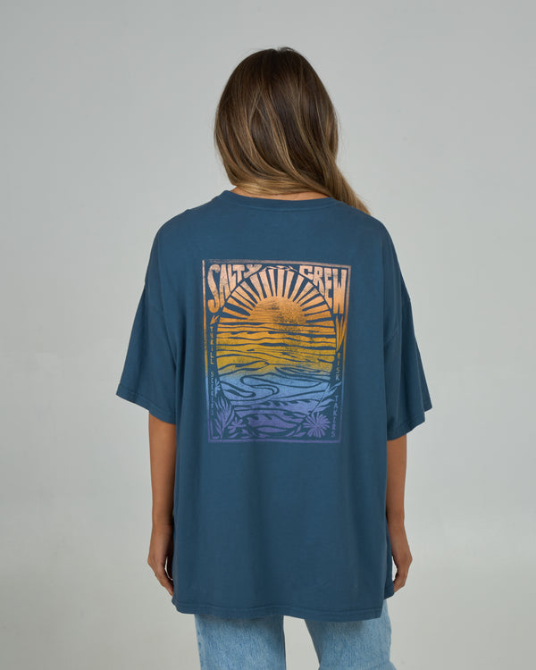 salty crew Posted Boyfriend Tee - Midnight Navy