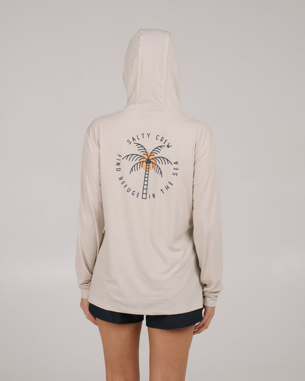 salty crew Queen Palm Tech Hoodie - Oatmeal