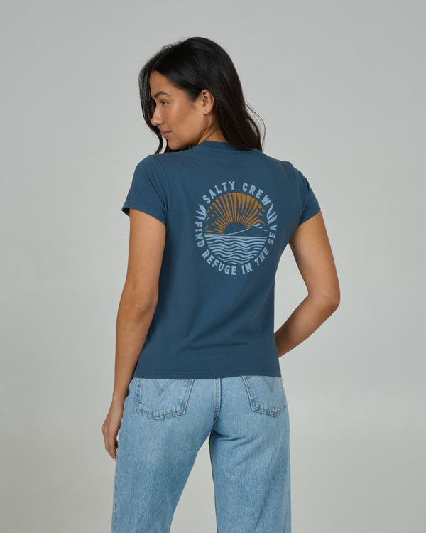 salty crew Rays Modern Tee - Midnight Navy