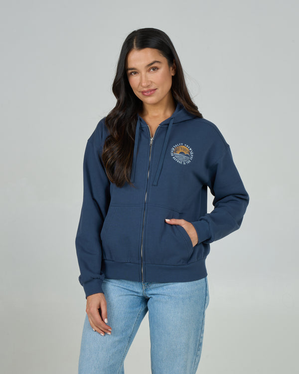 salty crew Rays Zip Hoodie - Midnight Navy