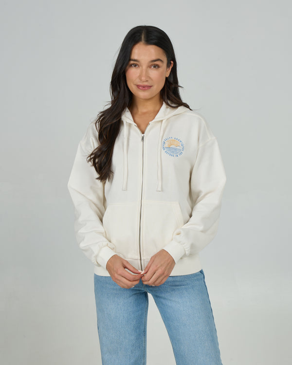 salty crew Rays Zip Hoodie - Off White