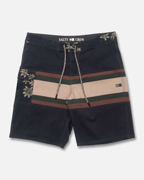 salty crew Refuge Boardshort - Pirate Black