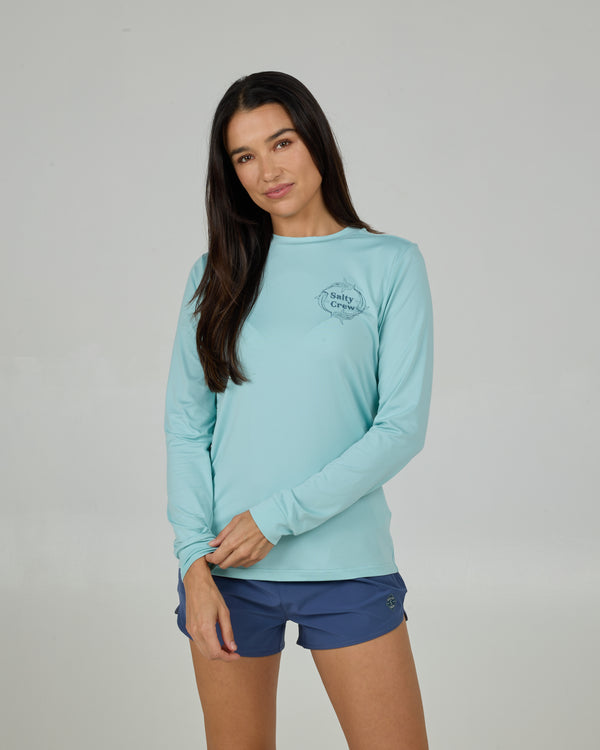 Salty Crew Respect Long Sleeve Sunshirt - Oasis