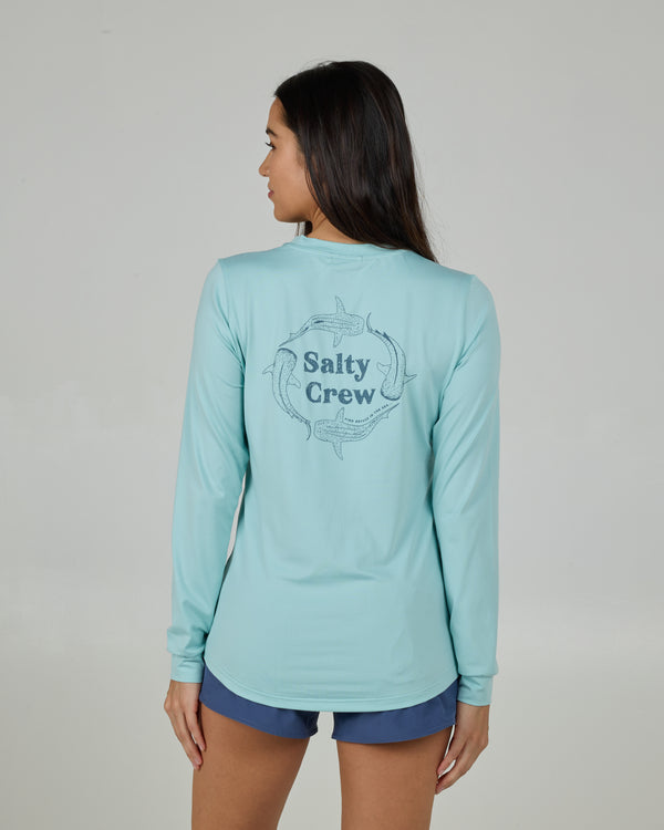 salty crew Respect Long Sleeve Sunshirt - Oasis