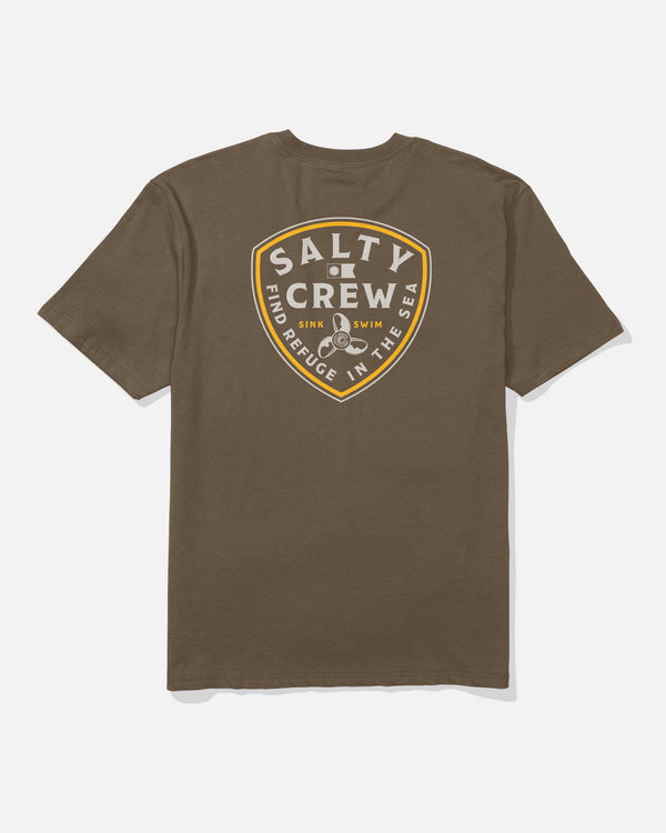 salty crew Rotor Classic Tee - Teak