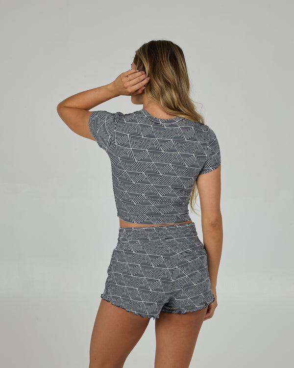 Salty Crew Sailing Geo Swim Tee - Dark Navy