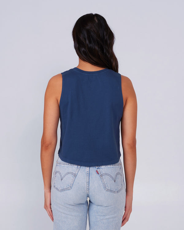Salty Crew Salty Seventies Crop Tank - Denim