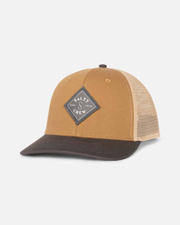 salty crew Sealine Boys Trucker - Bone Brown/Iron