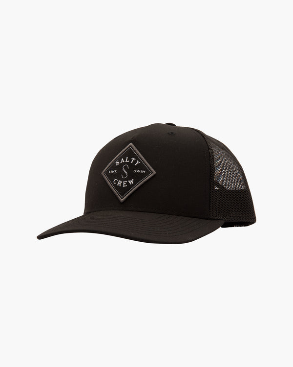 salty crew Sealine Retro Trucker Hat - Black