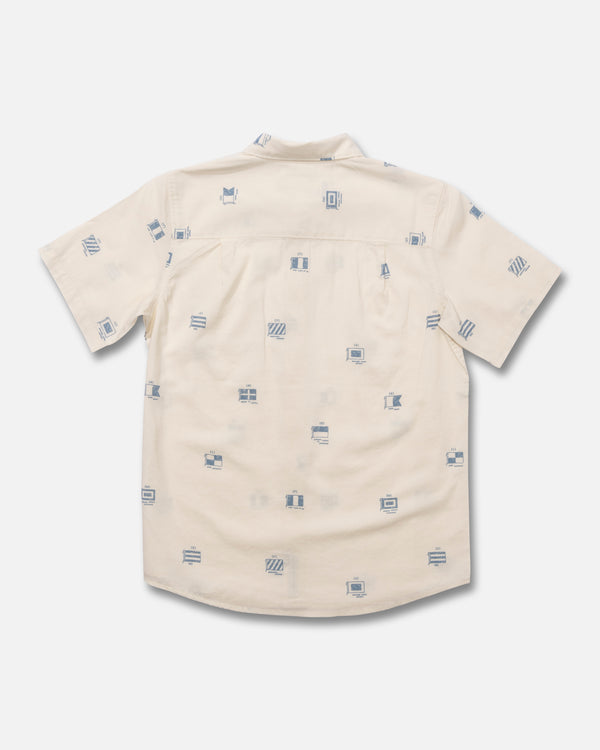 Salty Crew Session Boys Button Up - Off White
