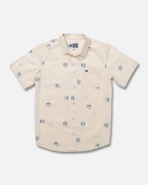 salty crew Session Boys Button Up - Off White