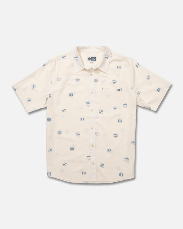 salty crew Session Button Up - Off White
