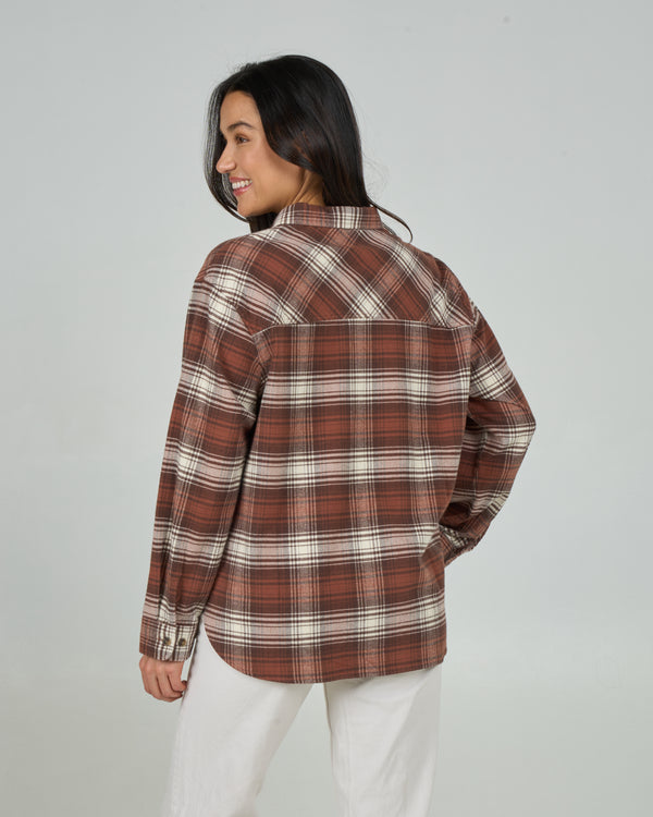 Salty Crew Shore Break Flannel - Rustic Red