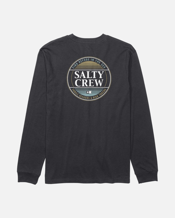 salty crew Simple Fade Boys Long Sleeve Tee - Black