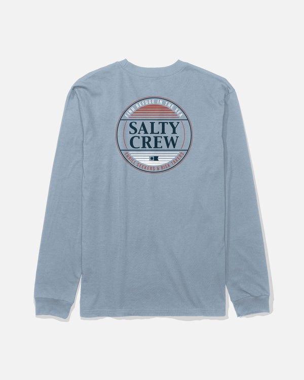 salty crew Simple Fade Long Sleeve Tee - Blue Fog