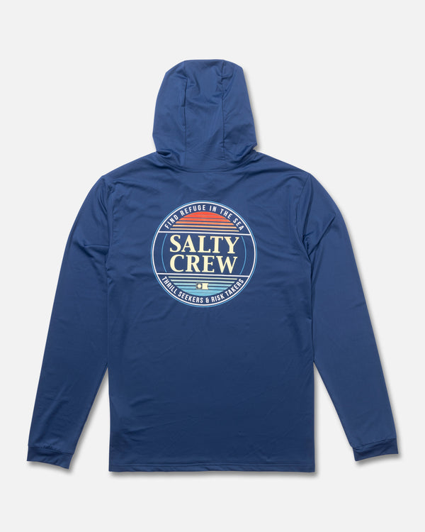 salty crew Simple Fade Sunshirt Hoodie - True Navy