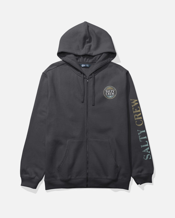 Salty Crew Simple Fade Zip Fleece Hoodie - Black