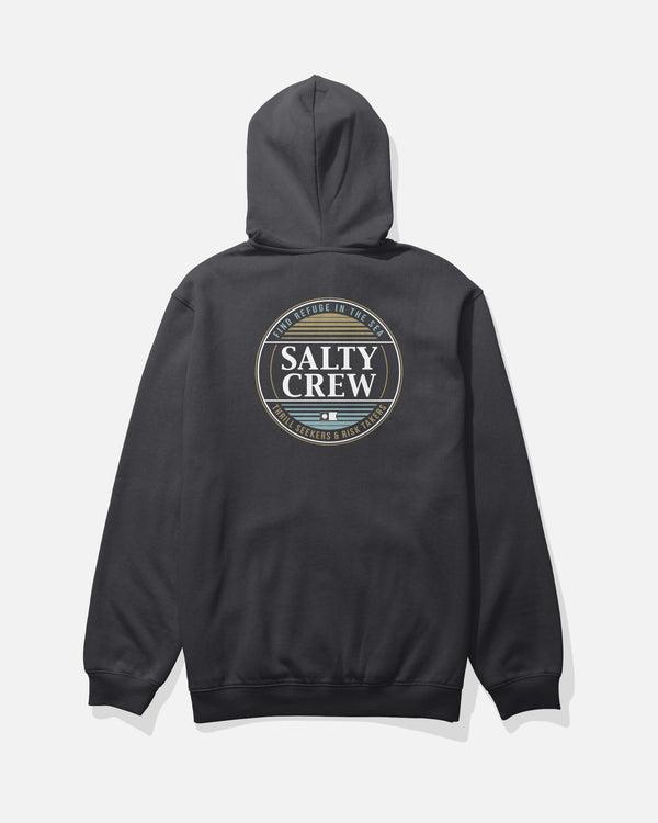 salty crew Simple Fade Zip Fleece Hoodie - Black